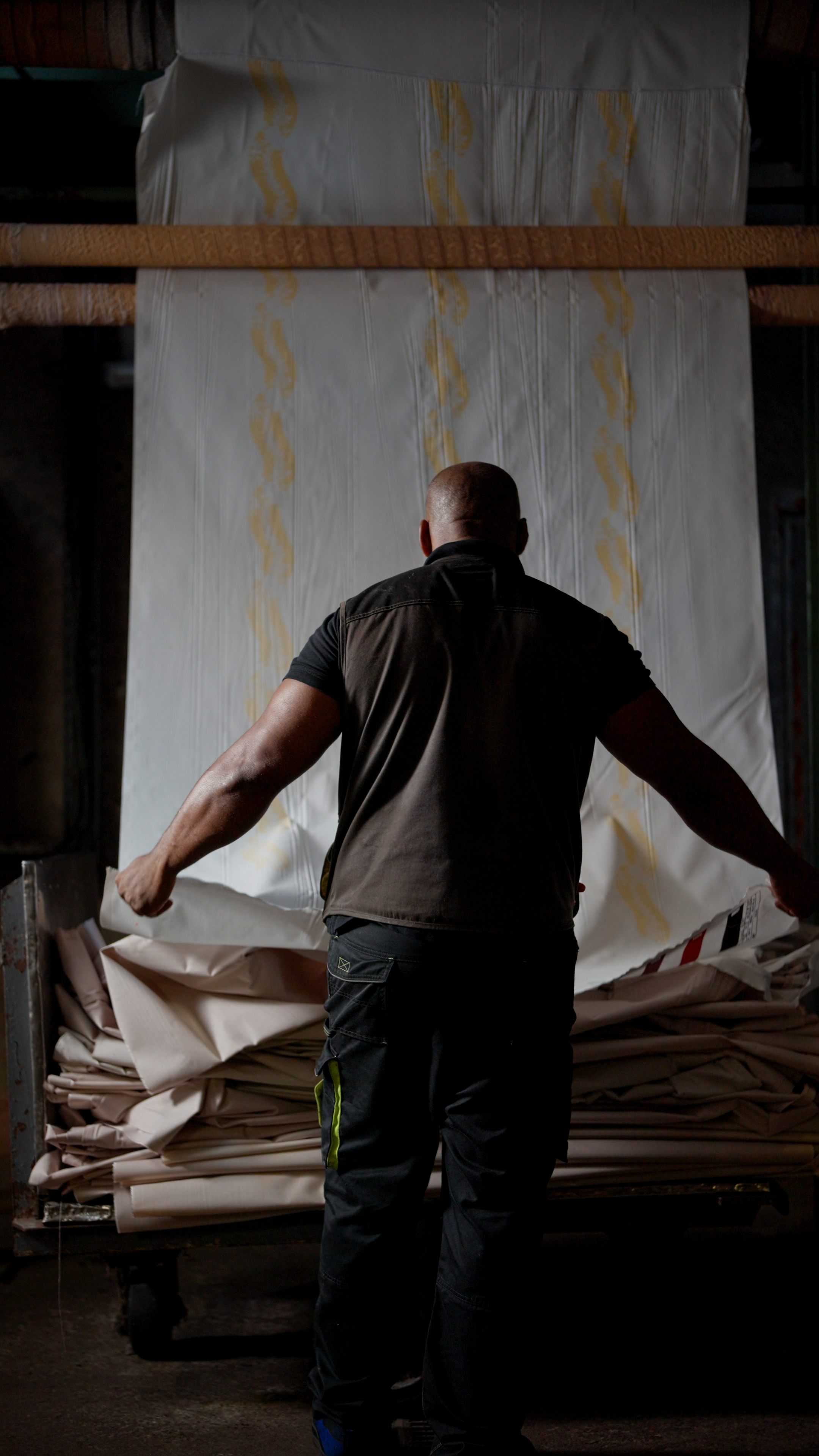 Artisan textile creation by La Manufacture MIE — printed fabric Alsace