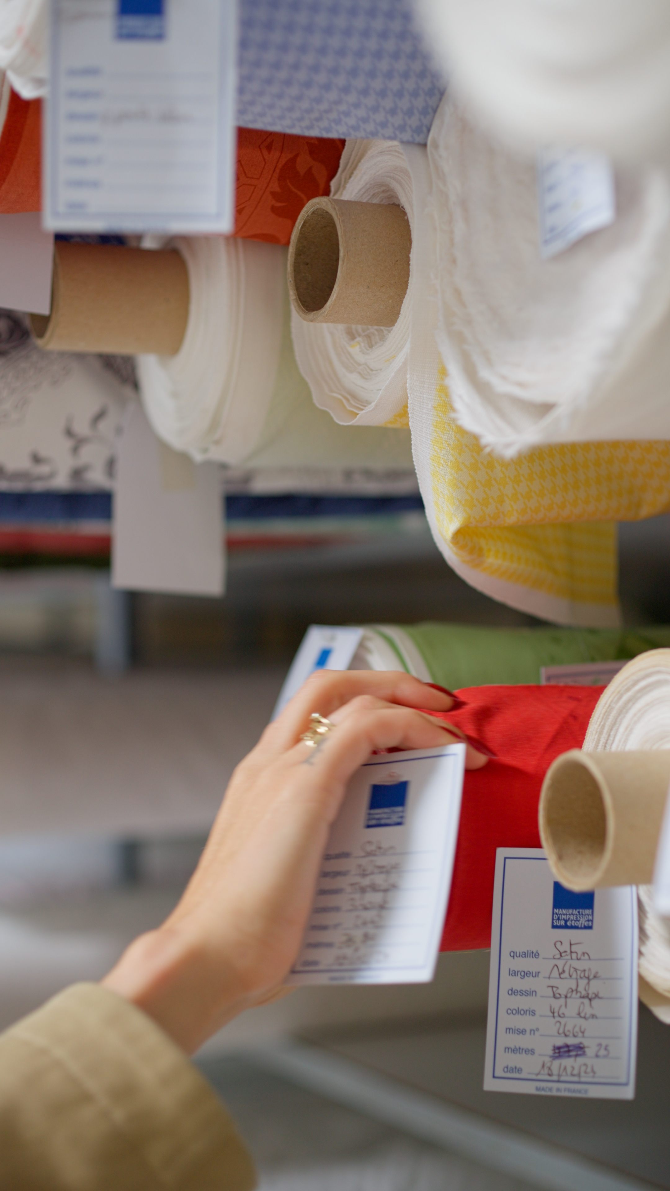 Choosing textile design models — pattern archive, La Manufacture MIE since 1756