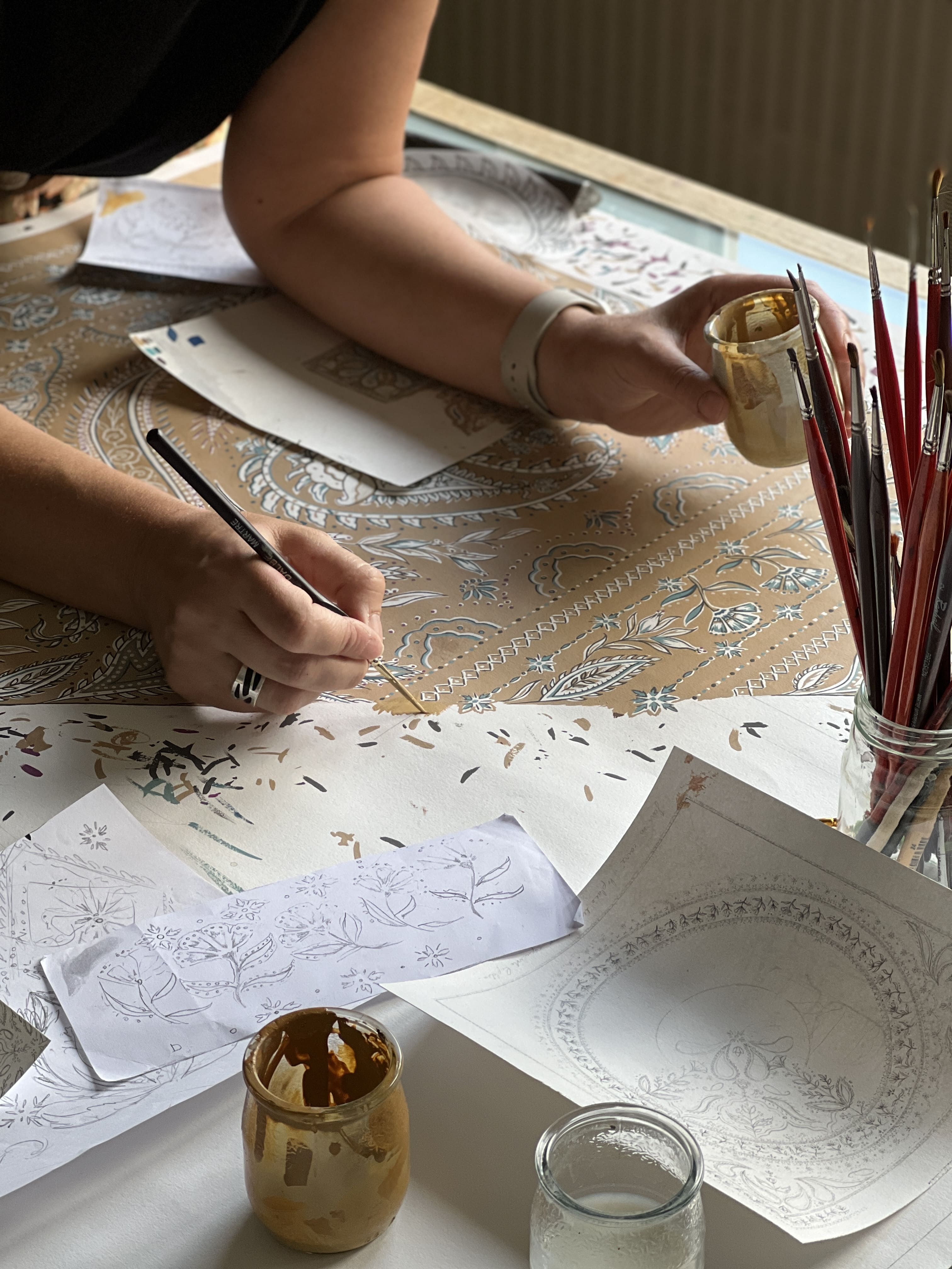 Bespoke textile expertise — custom artisan printed fabric production, Made in France